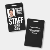 イベントスタッフの個人写真ID バッジ (正面＆裏面)