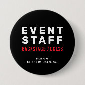 イベントスタッフバックステージアクセス 缶バッジ (正面)