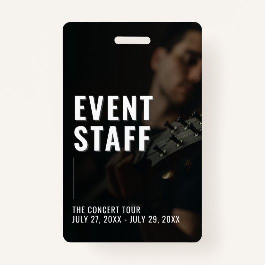 イベントスタッフバックステージパスと写真IDバッジ バッジ (正面)
