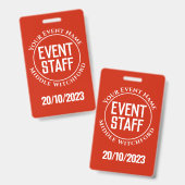 イベントスタッフバッジ バッジ (正面＆裏面)