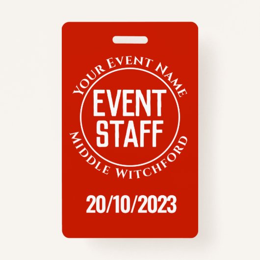 イベントスタッフバッジ バッジ (正面)