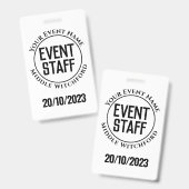 イベントスタッフバッジ バッジ (正面＆裏面)