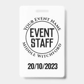 イベントスタッフバッジ バッジ (裏面)