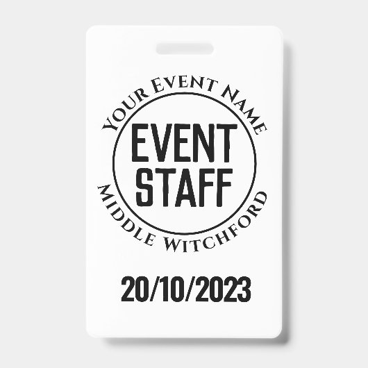 イベントスタッフバッジ バッジ (正面)