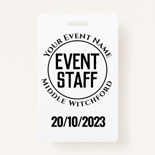 イベントスタッフバッジ バッジ (正面)