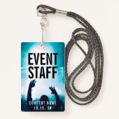 イベントスタッフフォト名前をカスタムするコンサート バッジ (正面ランヤード)