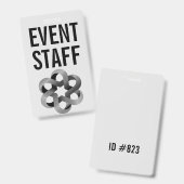 イベントスタッフミニマルスタイル バッジ (Front & Back)
