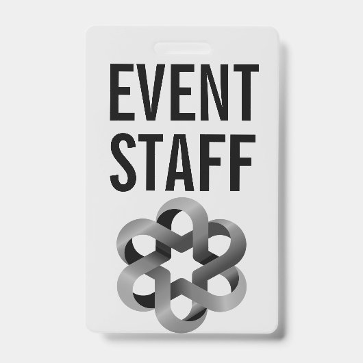 イベントスタッフミニマルスタイル バッジ (Front)