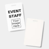 イベントスタッフ写真付きIDバッジ バッジ (正面＆裏面)