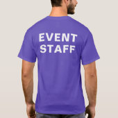 イベントスタッフ – パープル、簡単読先 Tシャツ (裏面)