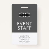 イベントスタッフIDバッジ バッジ (裏面)