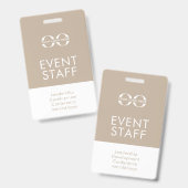 イベントスタッフIDバッジ バッジ (表裏)