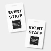 イベントスタッフID二つのイメージデザインバッジ バッジ (正面＆裏面)