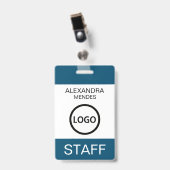 イベントスモダンタッフ名バッジカスタムロゴ バッジ (正面 （クリップ付）)