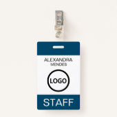 イベントスモダンタッフ名バッジカスタムロゴ バッジ (正面クリップ)