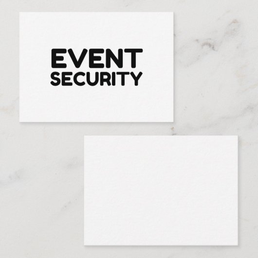 イベントセキュリティ 名刺 (正面/裏面)