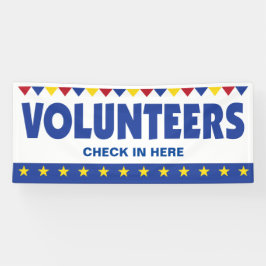 イベントチェックイン登録用ボランティアのバナー 横断幕