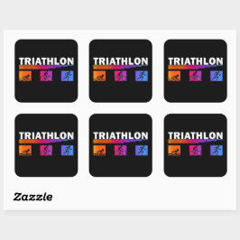 イベントトライアスロン/STICKER/100-200/:Swim, Bike 走, スクエアシール