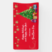 イベントハッピーホリデーズバナー。カスタマイズ 横断幕 (縦)