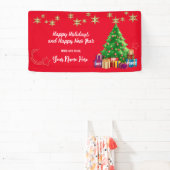 イベントハッピーホリデーズバナー。カスタマイズ 横断幕 (インサイチュ)