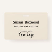 イベントバッジカスタム文字交換ロゴ バッジ (正面)