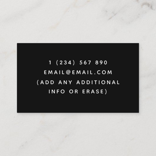 イベントバーテンダーカクテルアイコンソムリエクラシックー 名刺 (裏面)