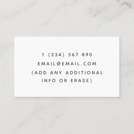 イベントバーテンダーカクテルミクソクラシックロジスト 名刺 (裏面)