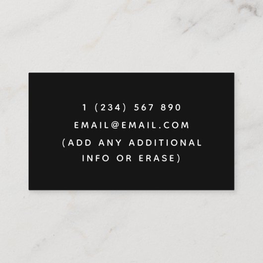 イベントバーテンダーカクテルミックスロジストレッド&ブラック 名刺 (裏面)