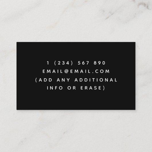 イベントバーテンダートロピカルライムシトラスカクテルクール 名刺 (裏面)