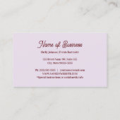 イベントバーテンダーフィエスタウォーターカラーレッドサンリア 名刺 (裏面)