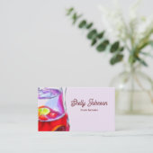 イベントバーテンダーフィエスタウォーターカラーレッドサンリア 名刺 (スタンド正面)