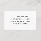 イベントバーテンダーミックスロジストソムリエクラシックーホワイト 名刺 (裏面)