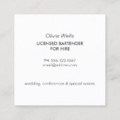 イベントバーテンダー名刺 スクエア名刺 (裏面)