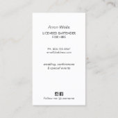 イベントバーテンダー名刺 名刺 (裏面)