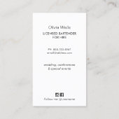 イベントバーテンダー名刺 名刺 (裏面)