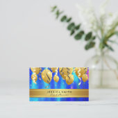 イベントパーティーバルーン |紙吹雪青抽象芸術 名刺 (スタンド正面)