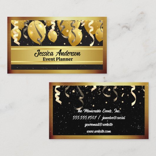 イベントパーティーバルーン |紙吹雪 |星 名刺 (正面/裏面)