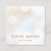 イベントパーティープランナー微妙な虹色《写真》ぼけ味 スクエア名刺 (正面)