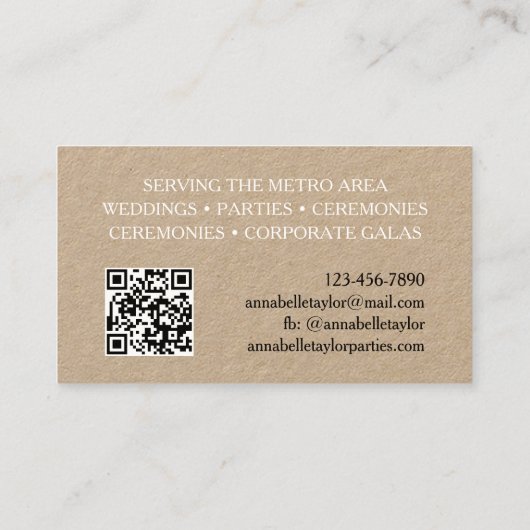 イベントパーティープランナー熱帯性 名刺 (裏面)