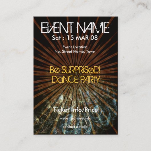 イベントパーティーミニフライヤー#001 名刺 (正面)