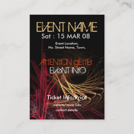 イベントパーティーミニフライヤー#003 名刺 (正面)