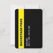 イベントフォトバックステージパススタッフ3.5"x5" IDバッジ 招待状 (裏面)