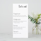 イベントフードメニュー4コース プログラム (スタンド正面)