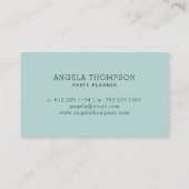 イベントプランナーのパーティー犬 名刺 (裏面)