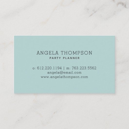 イベントプランナーのパーティー犬 名刺 (裏面)