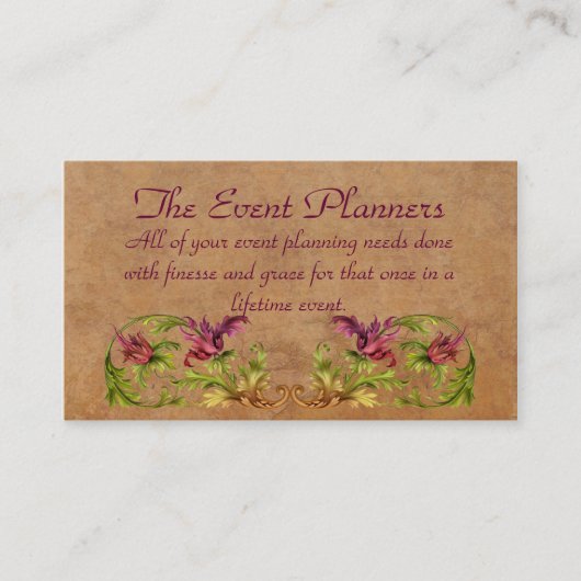 イベントプランナーのプロフィールカード 名刺 (正面)