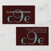 イベントプランナーのモノグラムのロゴの名刺 名刺 (正面/裏面)