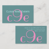 イベントプランナーのモノグラムのロゴの名刺 名刺 (正面/裏面)