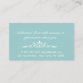 イベントプランナーの愛好家の物惜しみしないモノグラムの青 スクエア名刺 (裏面)