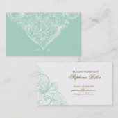 イベントプランナーの春の緑を結婚するヴィンテージ 名刺 (正面/裏面)